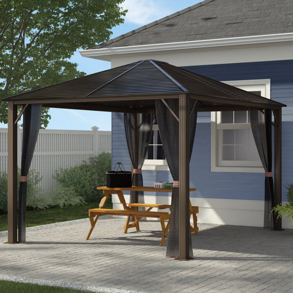 Sol 72 Outdoor™ Windermere 10 Ft. W x 12 Ft. D Aluminum Patio Gazebo